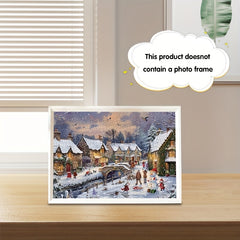 1000pcs Winter Village Puzzle Durable Thick Paper Jigsaw Puzzle