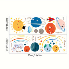 Solar System Cartoon Stickers Waterproof Vinyl Wall Decoration