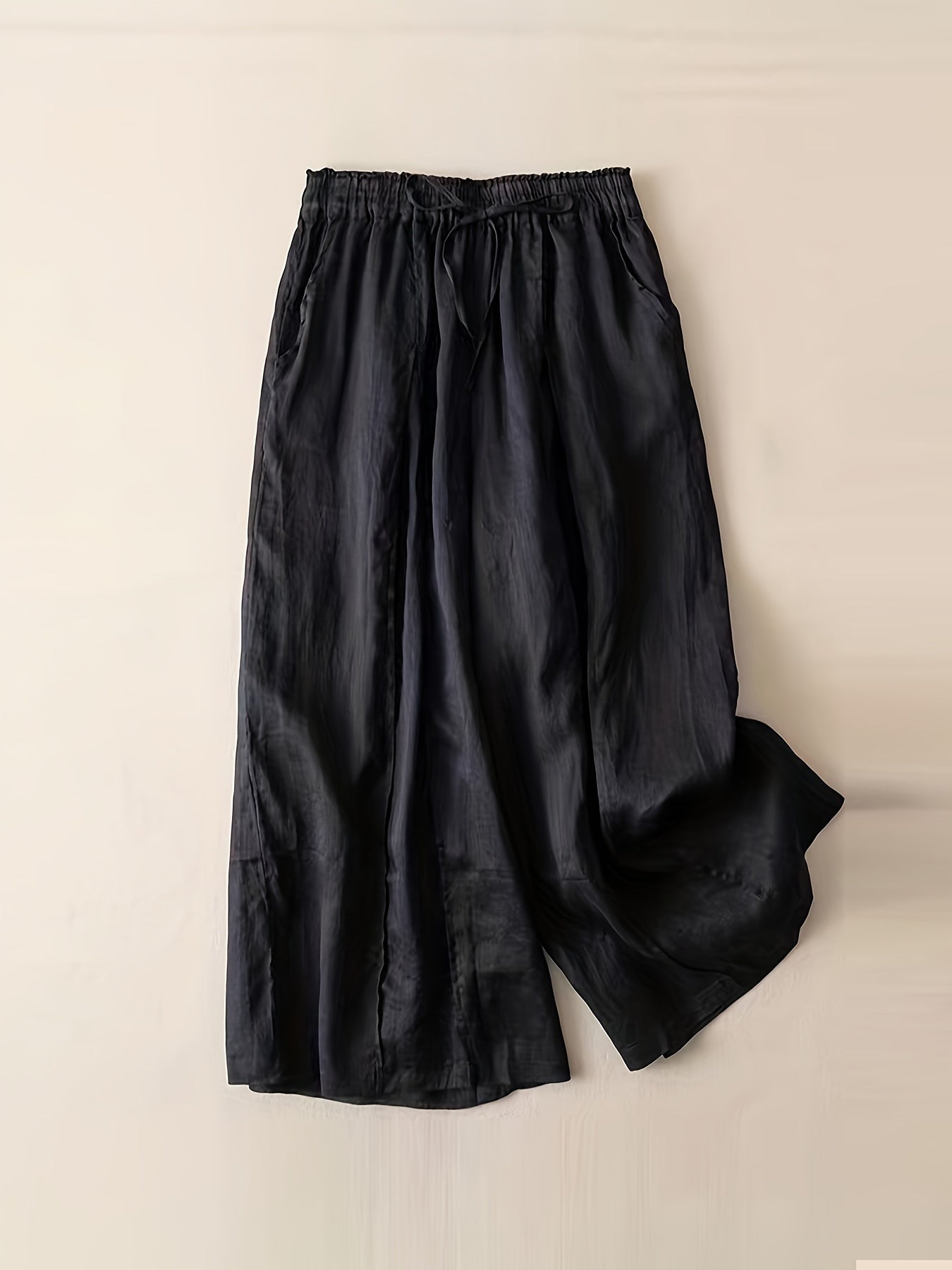 Casual Wide Leg Drawstring Pants for Women