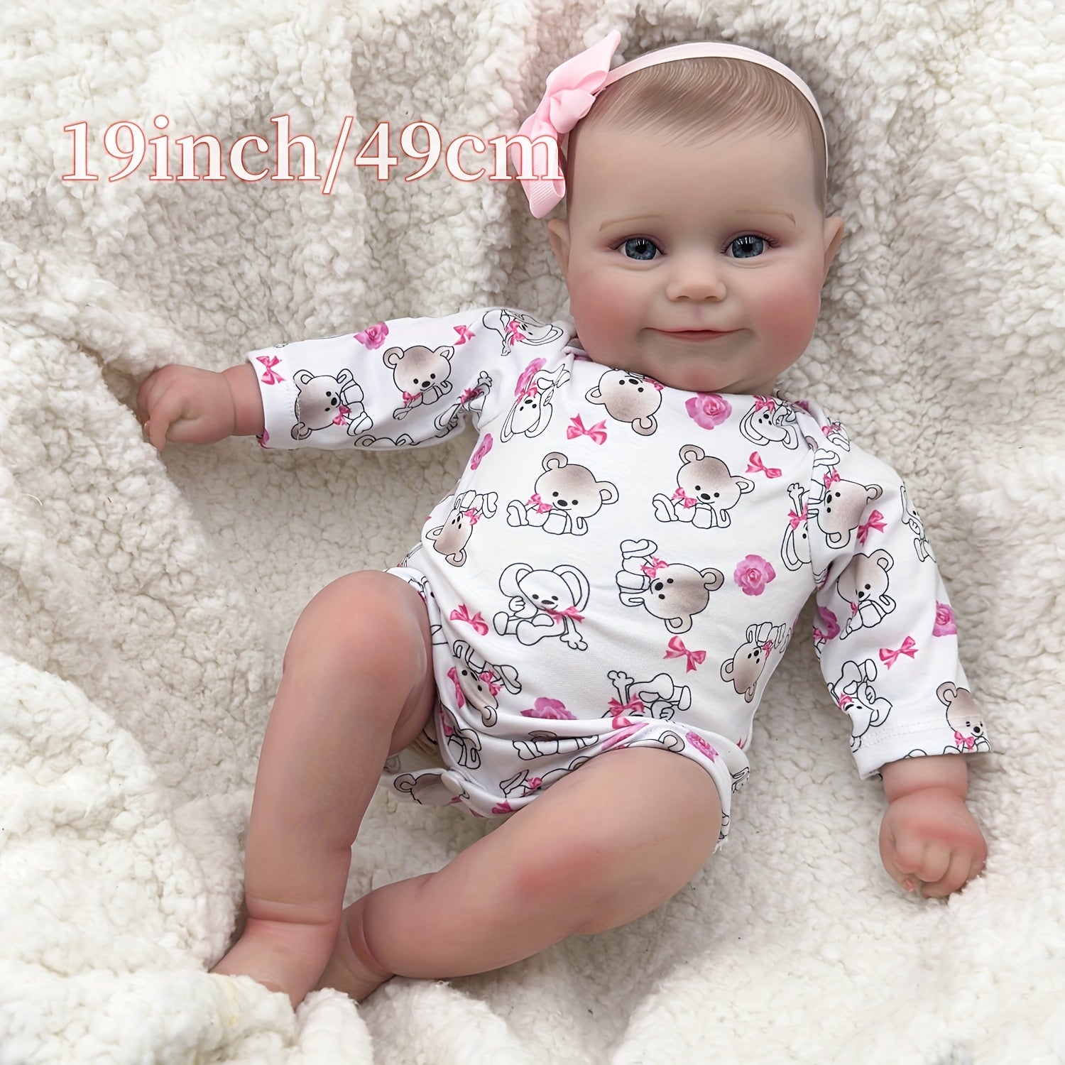 Realistic Reborn Kids Doll Soft Cloth Body Handpainted Lifelike Toy