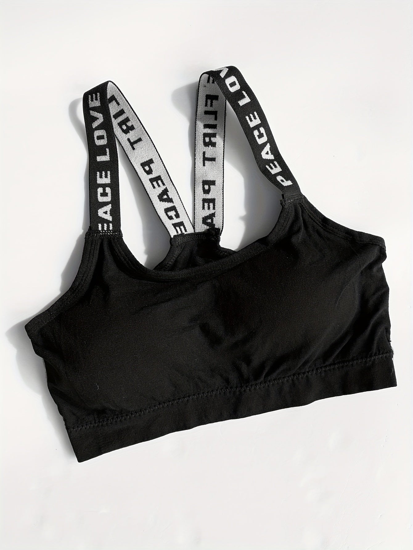 2pcs Letter Straps Sports Bras for Women
