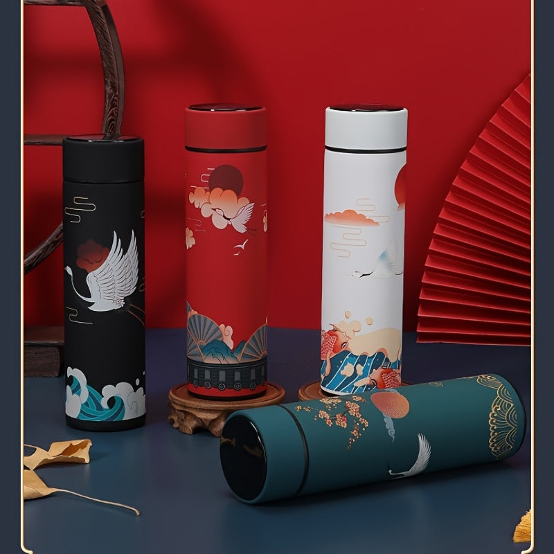 Chinese Style Vintage Insulated Water Bottle 304 Stainless Steel Cup