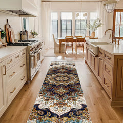 Vintage Boho Runner Rugs Medallion Laundry Kitchen Mat Non Slip
