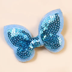 12pcs Sequin Bow Hair Clips for Girls