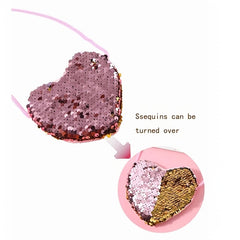 Sequin Coin Purse Girls Heart Bag Shoulder Bag