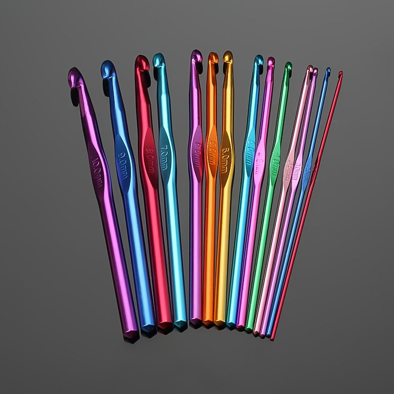 1pc Crochet Hooks High Coloured Aluminum Hook Needles Knitting Needles