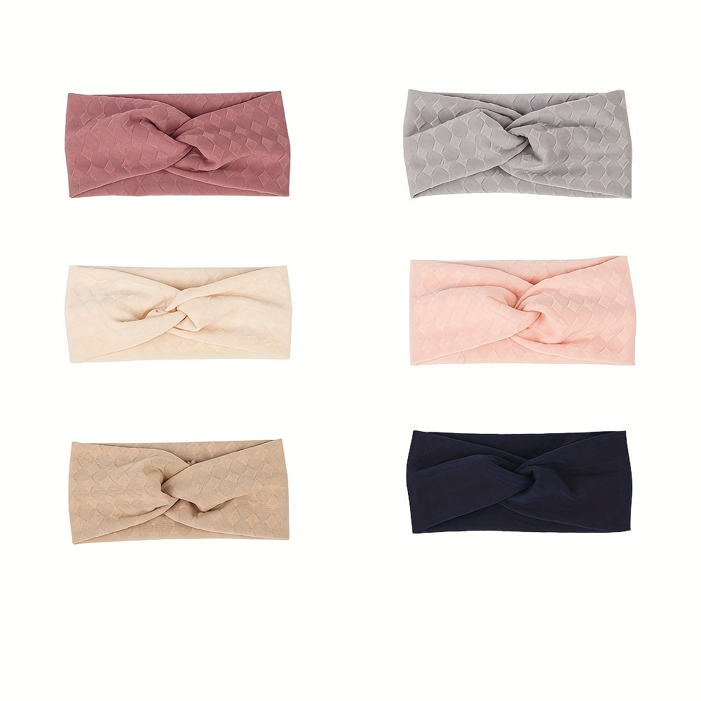 Girls Sweet Solid Wide Headband Hairband Decorative Hair Accessories