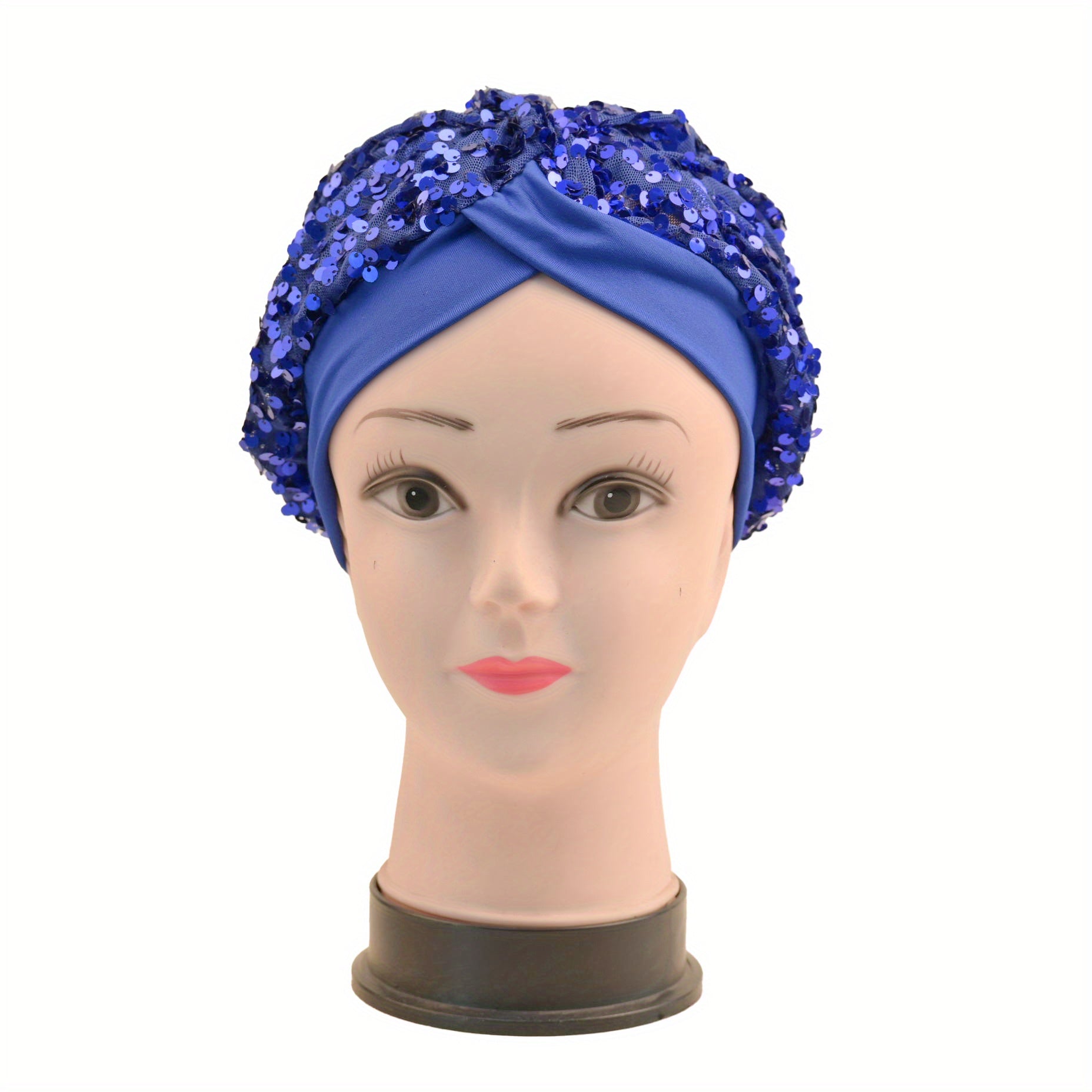 Sequin Decor Turban Cap Stylish Women's Head Wraps