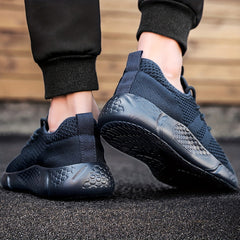 Men's Lace Up Knit Sneakers Breathable Outdoor Shoes