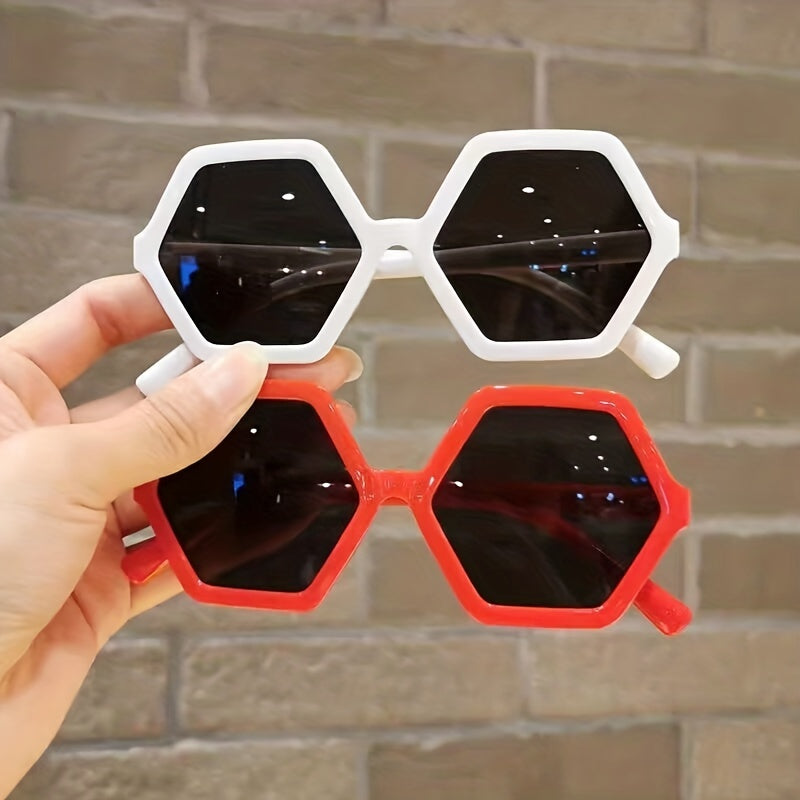 Children's Hexagonal Frame Sunglasses UV Protection