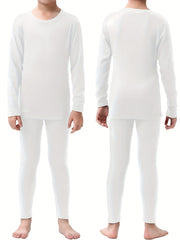 Kids Thermal Underwear Set Ski Boys Girls Fleece