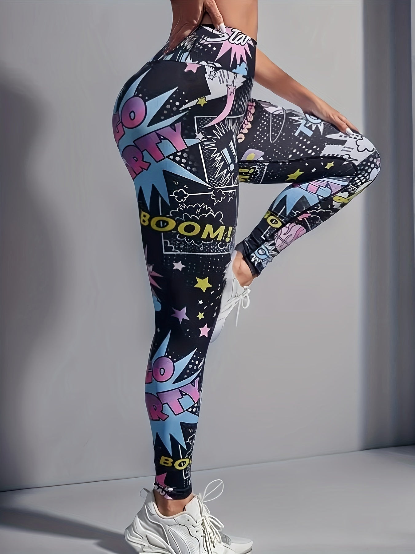 Printed Yoga Pants High Stretch Fitness Workout Running Leggings