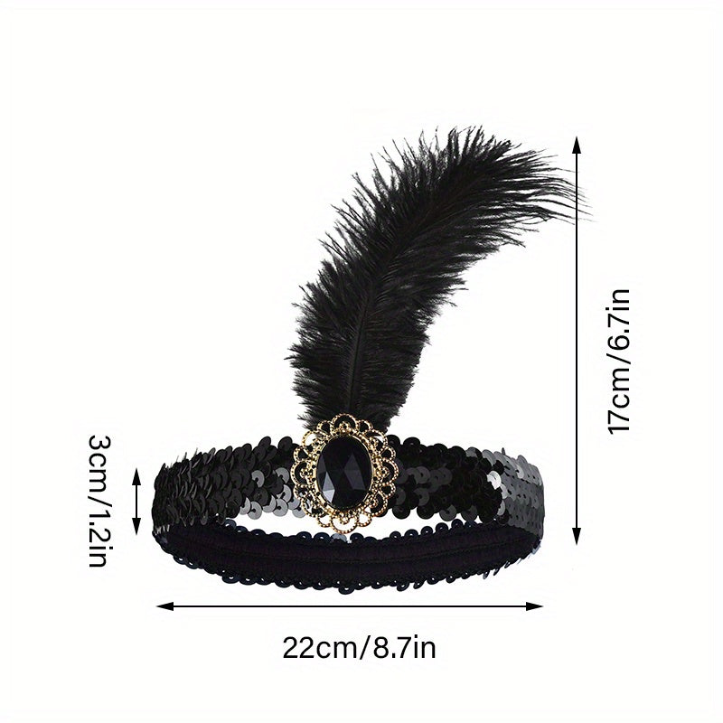 Feather Headband Female Halloween Party Hair Accessory