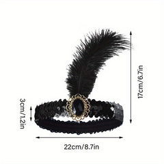 Feather Headband Female Halloween Party Hair Accessory