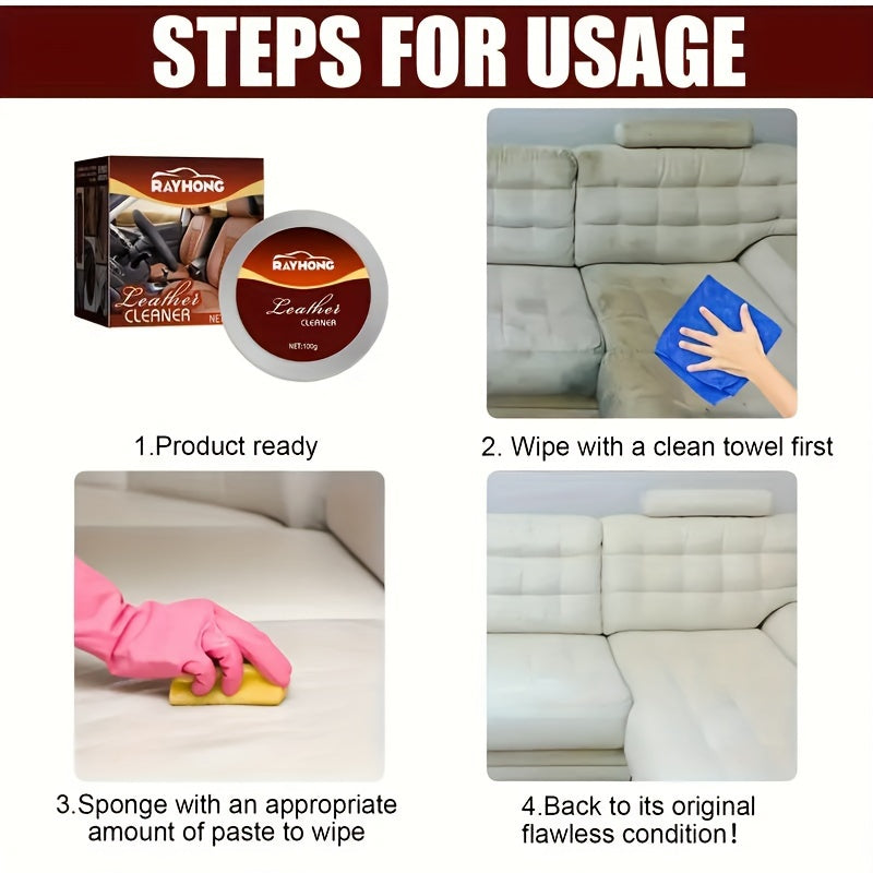 Leather Repair Cream for Car Seat & Furniture Stain Removal
