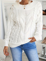 Casual Sweater Women's Cable Long Sleeve Jumper