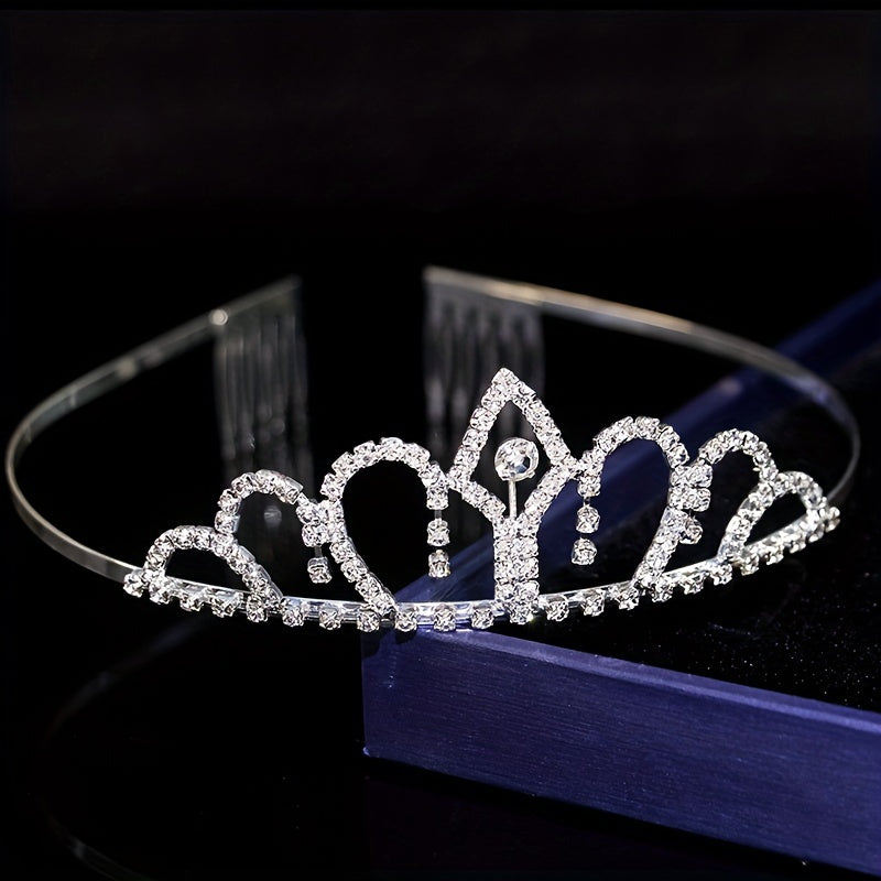 Rhinestone Queen Crown Tiara Headdress Bridal Wedding
