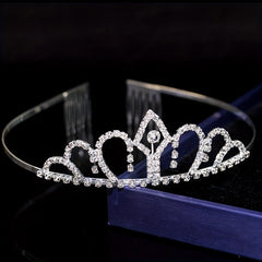 Rhinestone Queen Crown Tiara Headdress Bridal Wedding