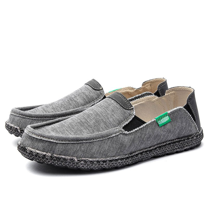 Men's Denim Slip On Loafers Flat Shoes