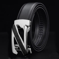 Men's Letter Leather Business Casual Pants Belt