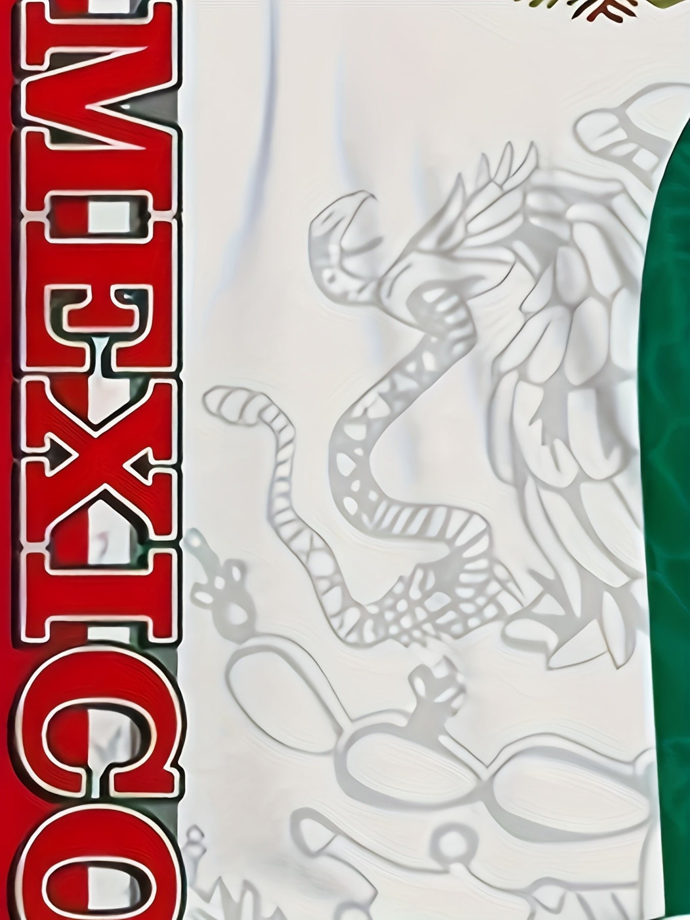 MEXICO Eagle Snake Stripe Men's Casual Comfy Shirt