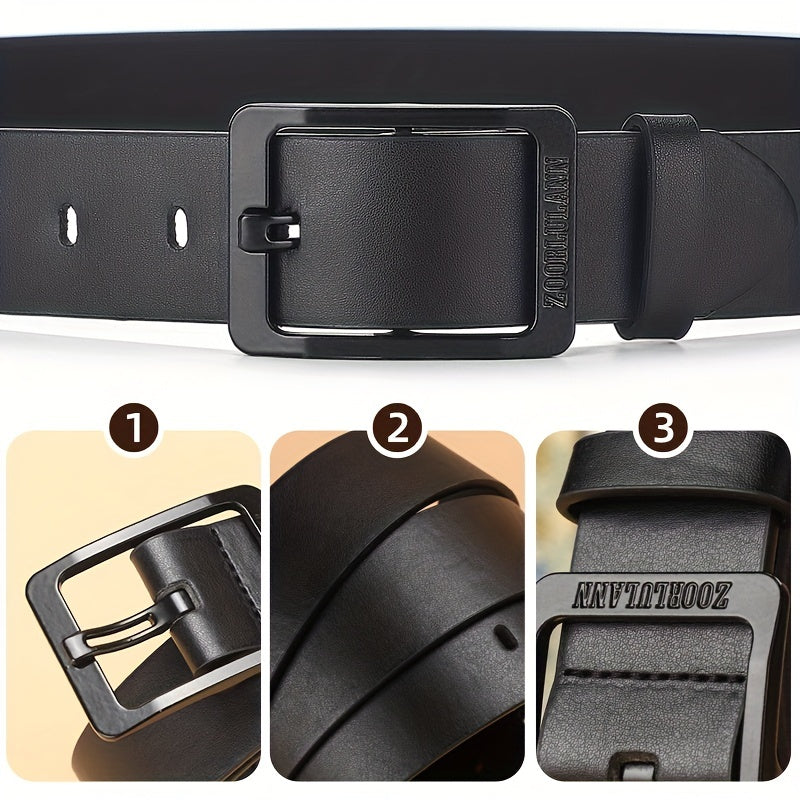 Men's PU Leather Belt Casual Jeans Pants Belt Outdoor Party Holiday