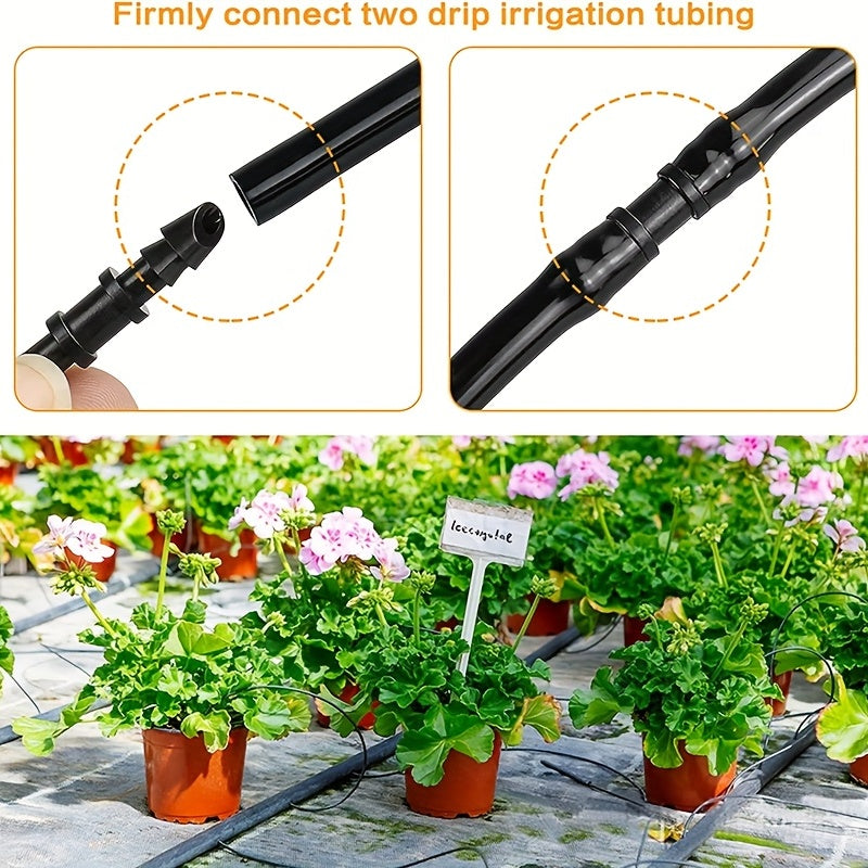 30-50pcs Drip Irrigation Barbed Coupling Fittings - Drip Tubing Irrigation