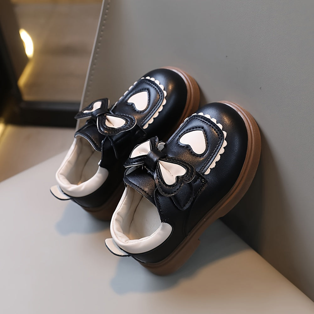 Girls' Bowknot Flat Shoes, Comfortable Non-slip Walking Shoes