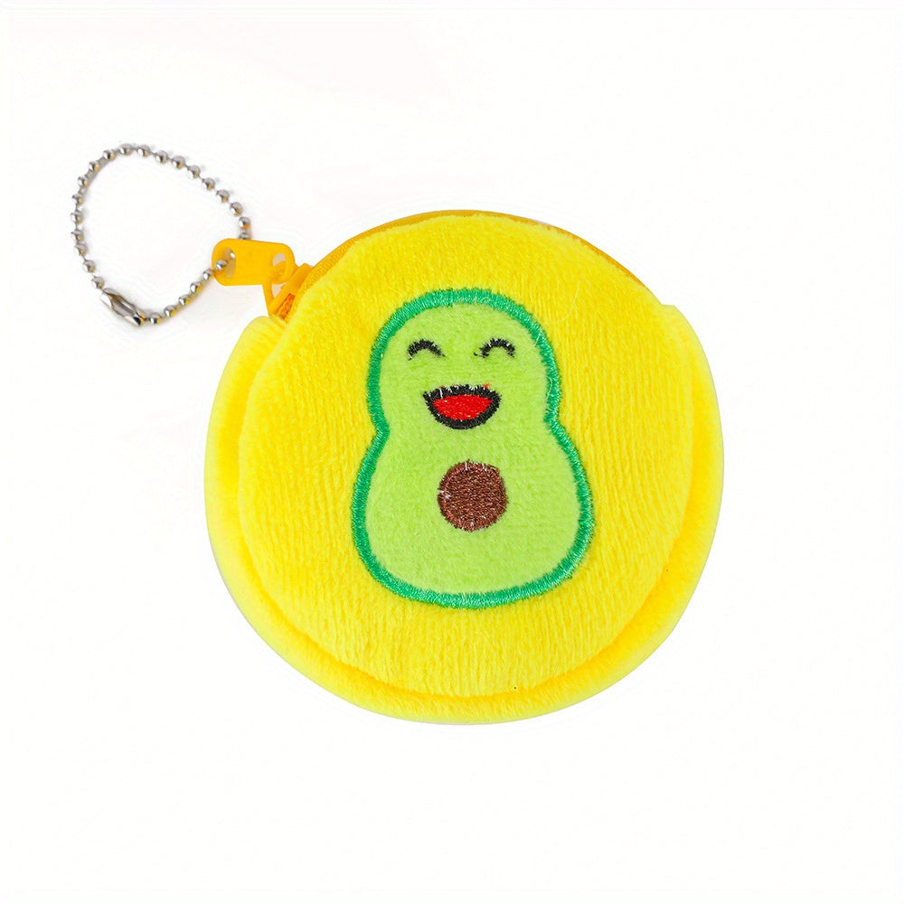 Children's Avocado Plush Coin Purse School Bag Pendant