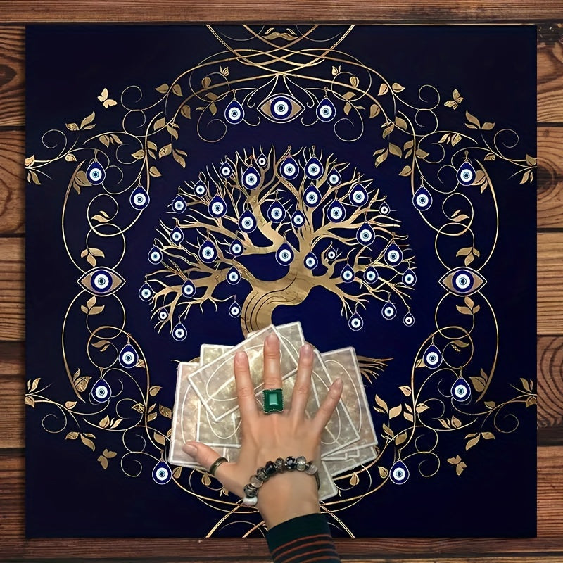 Tree Of Life Tarot Cloth with Eyes - Altar Decor