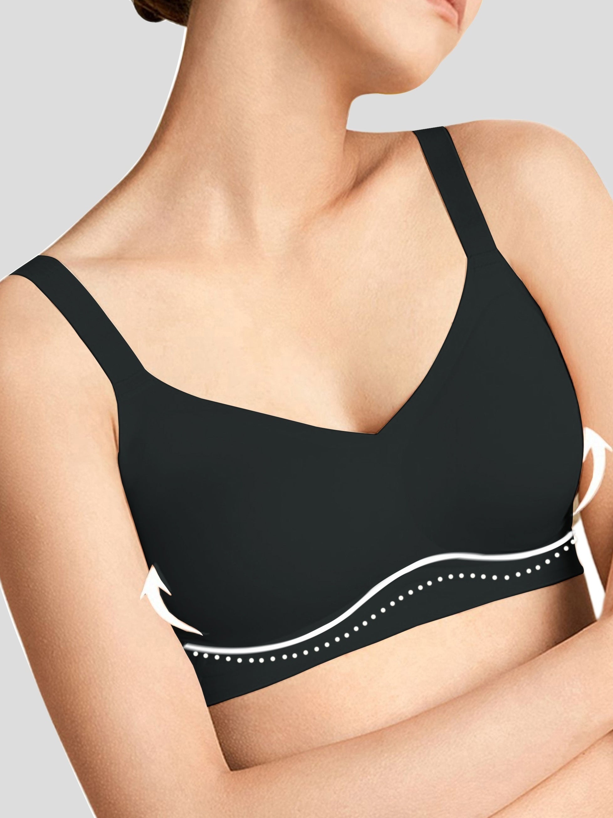 Wireless Seamless Full Coverage Bra Solid Medium Stretch Bra