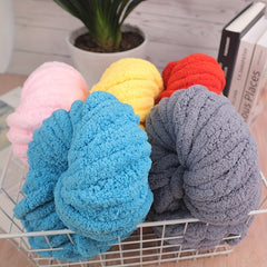 Chenille Yarn Soft Arm Knitted Crochet Giant Blanket DIY Home Decor