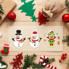 Christmas Stickers Santa Snowman Reindeer DIY Holiday Party Gift Bag Filling