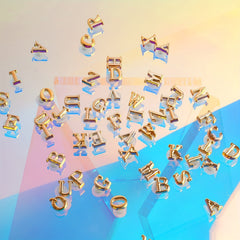 26pcs Golden Letters Shoe Charms for Clog Sandals, Women Girl Party Favors