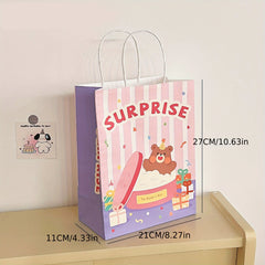 Cute Cartoon Girl Handbag Birthday Gift Bag