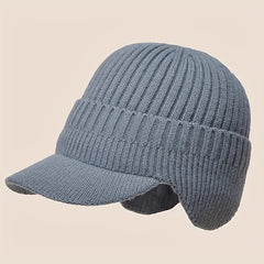 Warm Woolen Hat Fleece Knitted Hat Plus Velvet Thickened Ear Protection