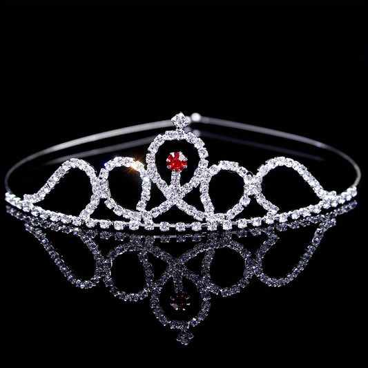 Rhinestone Queen Crown Tiara Headband Bridal Wedding Hair Accessories