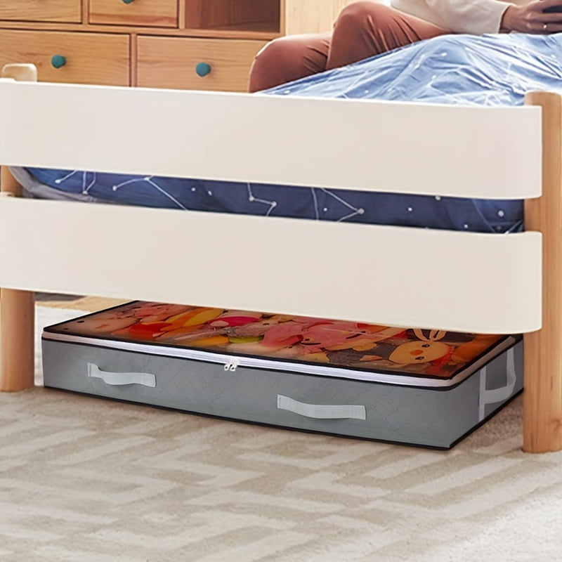 Under Bed Storage Box for Bedding Pillow Toys - Dustproof with Handles