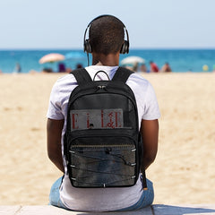 Transparent Mesh Backpack Lightweight Sports Gym Bag For Outdoor Travel