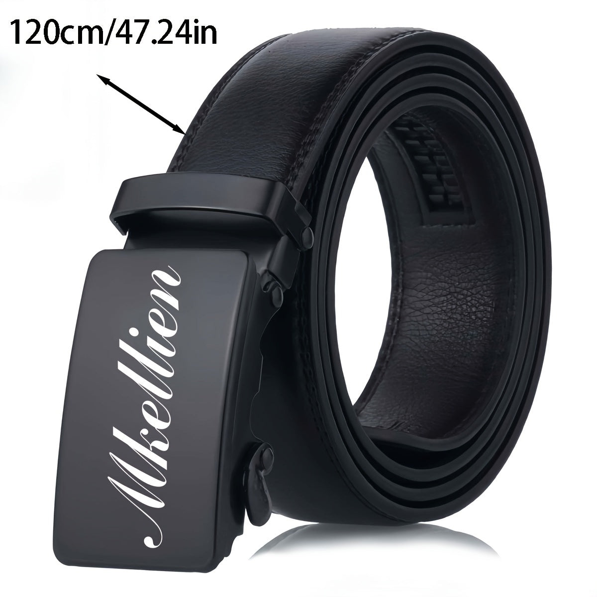 Personalized Men's Faux Leather Belt with Automatic Buckle