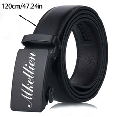Personalized Men's Faux Leather Belt with Automatic Buckle