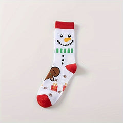 5 Pairs Christmas Print Socks Women's Stockings
