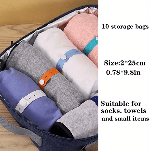 10pcs Polyester Clothing Storage Elastic Bands