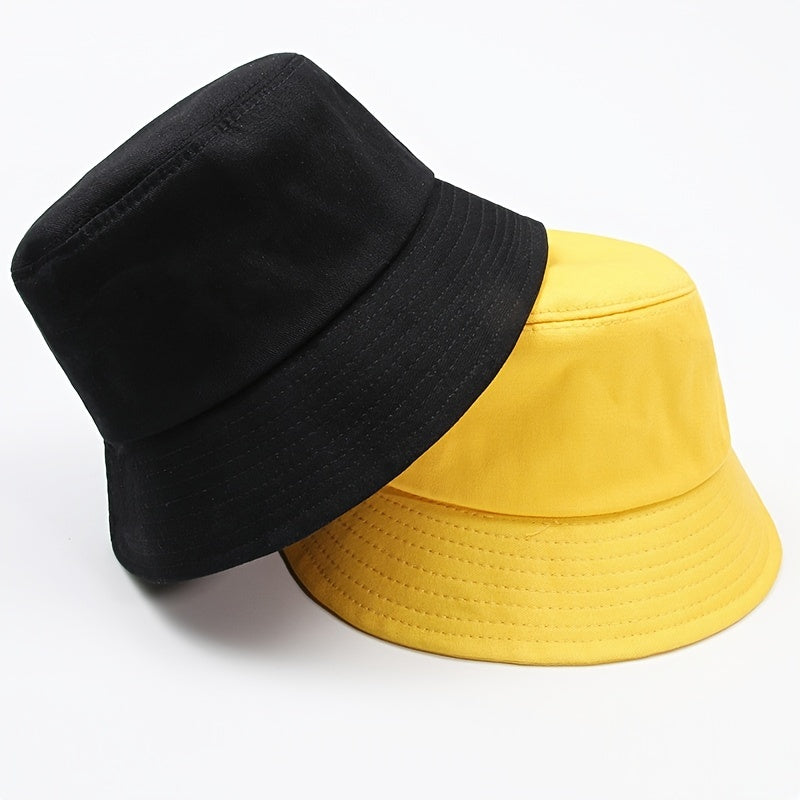 Solid Bucket Hat Hip Hop Basin Hat Spring Summer Sun Protection Hat