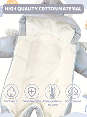 Baby Winter Romper Overalls Hooded Warm Snowsuit Jumpsuit