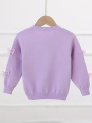 Girls' Butterfly Appliques Cardigan Coat Spring/Fall Clothes
