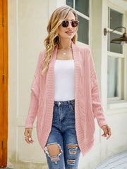 Cable Long Sleeve Open Front Cardigan