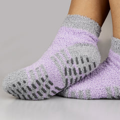 5 Pairs Colorblock Plush Ankle Socks Soft & Comfy Women's Stockings
