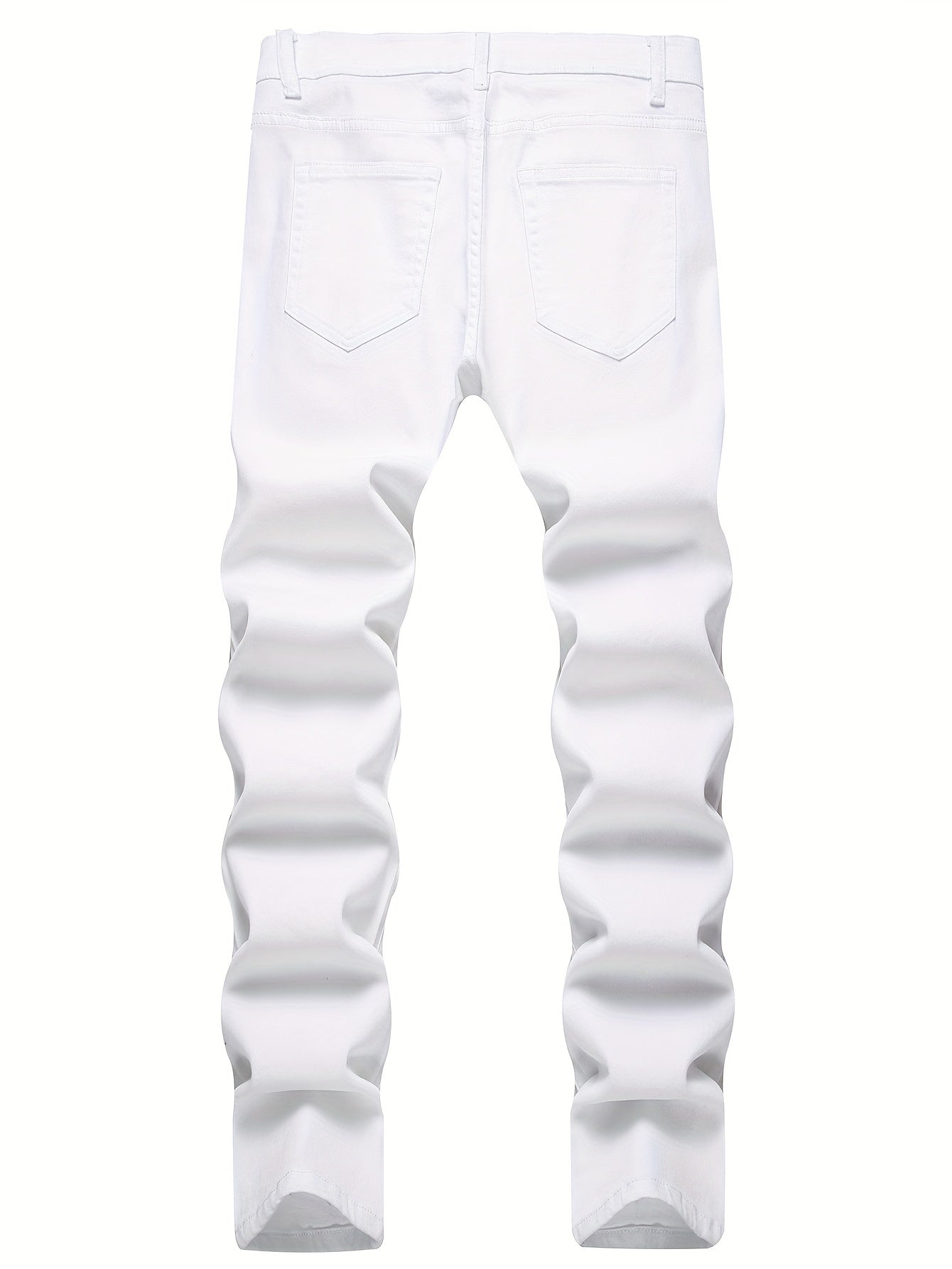 Men's Slim Fit Ripped Jeans Casual Stretch Denim Pants