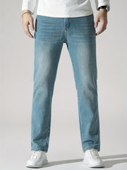 Men's Straight Leg Jeans Casual Street Style Denim Pants